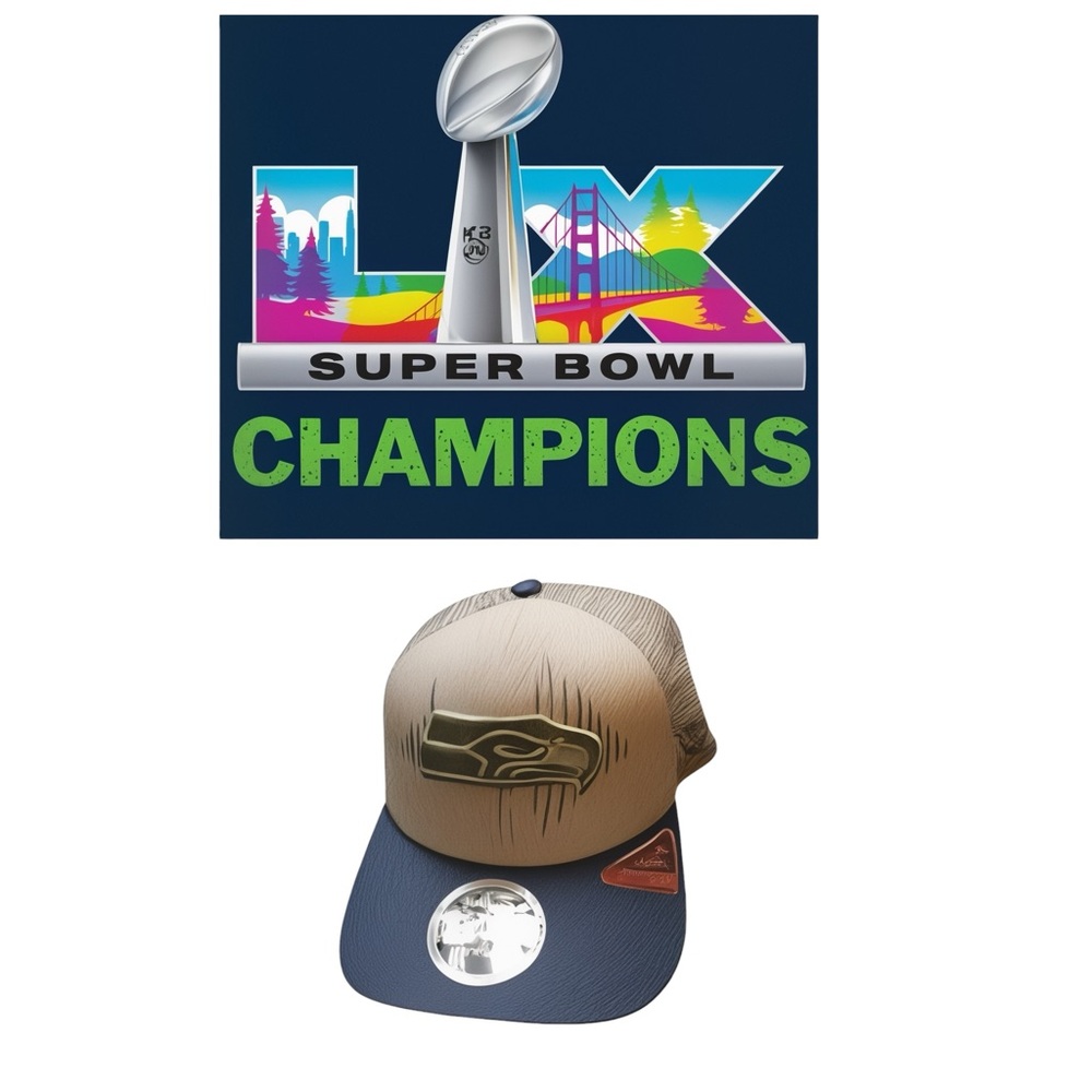 New Era Wolf Gray Seattle Seahawks  Rivalries Team Split Panel 9FIFTY Snapback